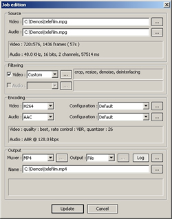 H.264 / MPEG-4 AVC encoding - Job edition